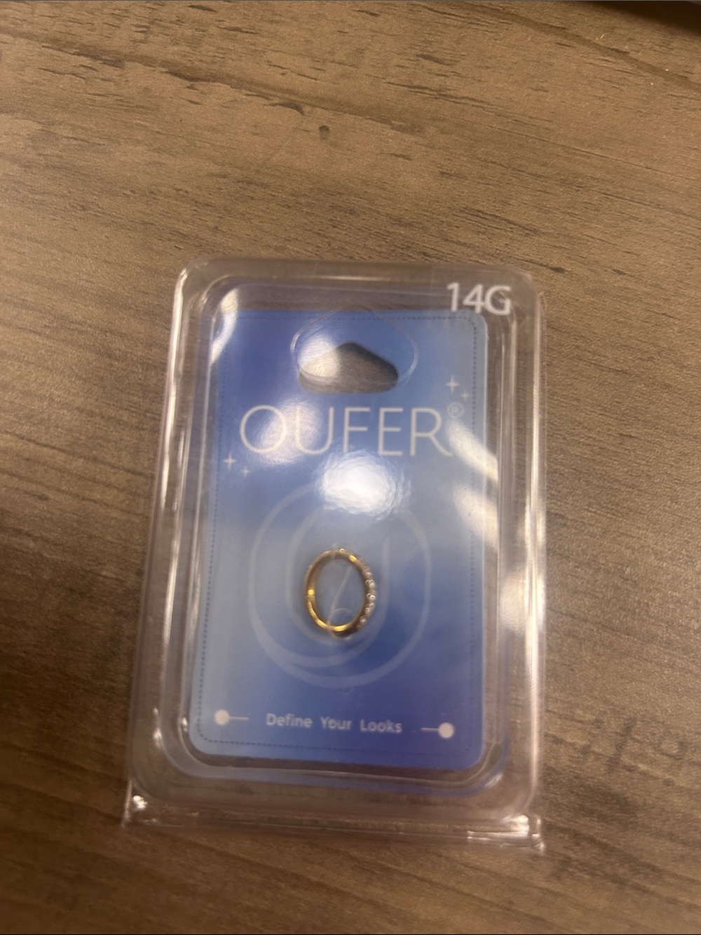 Spencer's Gold Hoop Earring with Clear Stones